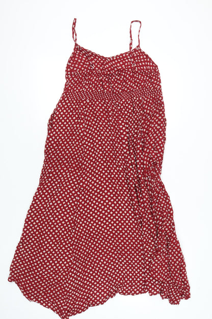 Kaleidoscope Womens Red Viscose Midi Slip Dress Size 12