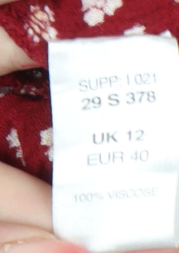 Kaleidoscope Womens Red Viscose Midi Slip Dress Size 12