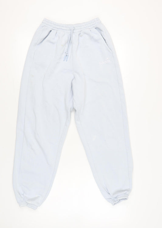 Womens UK Size 6 adidas Regular Fit Sweatpants Blue Trousers