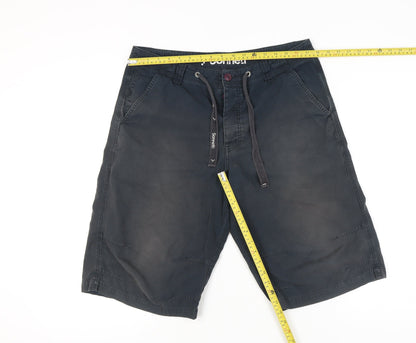 Sonneti Men's Black Cargo Shorts Size 34 Cotton Casual Summer