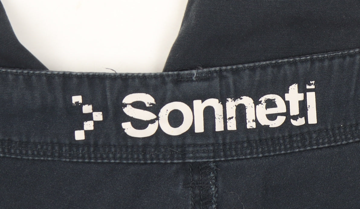 Sonneti Men's Black Cargo Shorts Size 34 Cotton Casual Summer