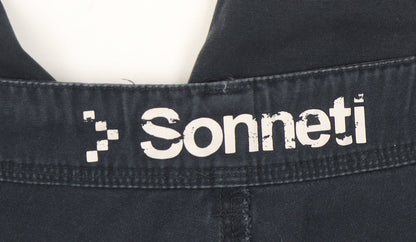 Sonneti Men's Black Cargo Shorts Size 34 Cotton Casual Summer