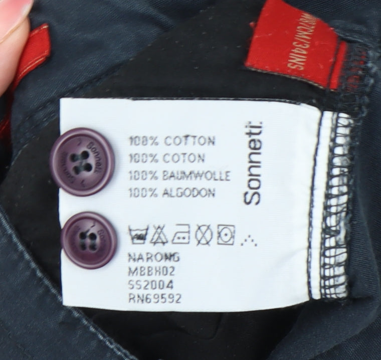 Sonneti Men's Black Cargo Shorts Size 34 Cotton Casual Summer