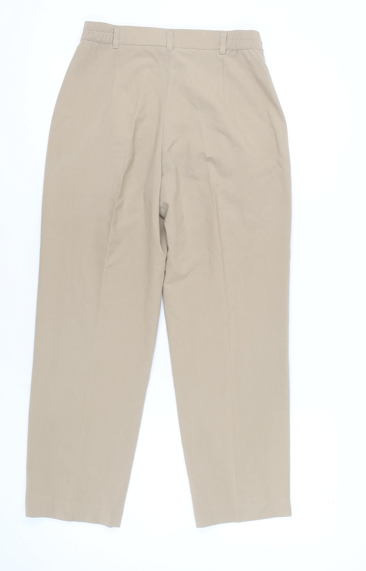 Bridge Womens Beige Chino Trousers Size 18 Straight Leg Pleated