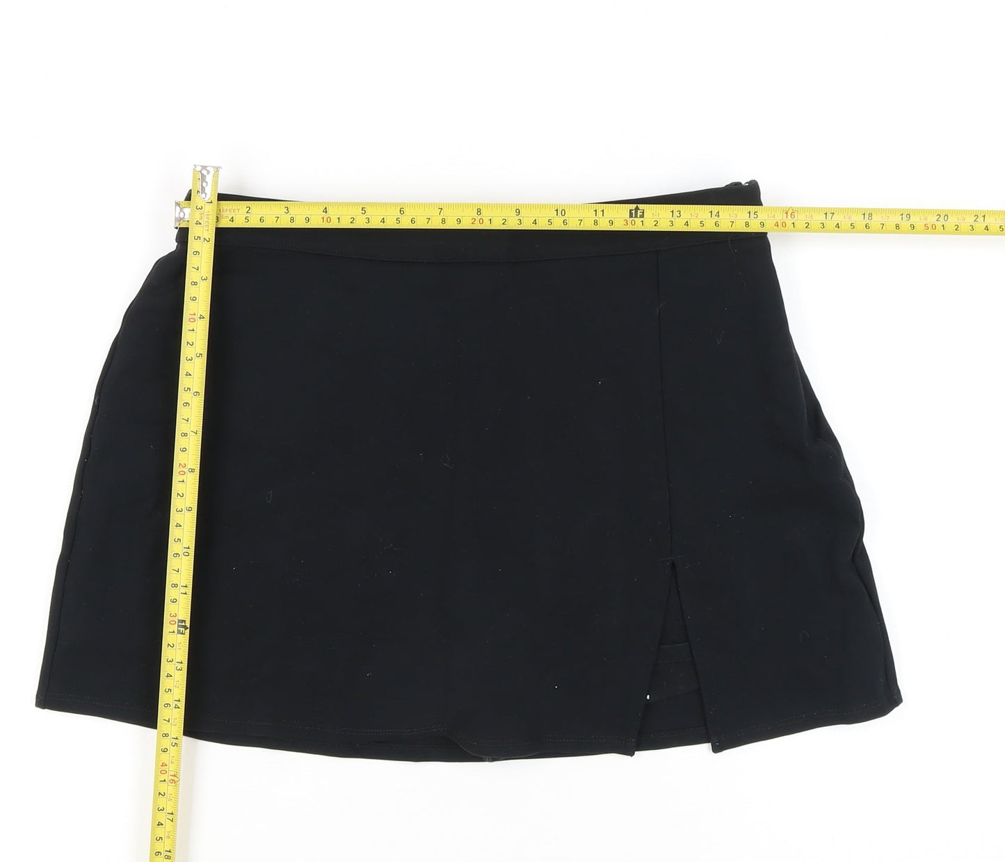 Hollister Womens Black L Short Straight Skirt Ultra High-Rise