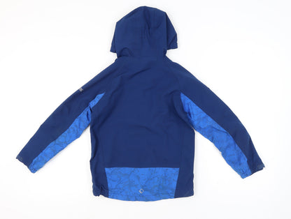 Regatta Boys Blue Soft Shell Hooded Jacket 9-10 Years Water Resistant