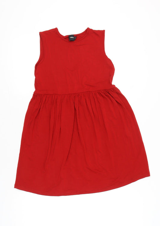 ASOS Women’s Red Skater Dress Size 6 Sleeveless Jersey Stretch