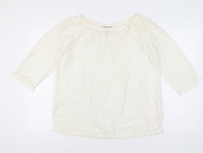 Womens UK Size 18 Paul Costelloe Ivory Tunic Blouse
