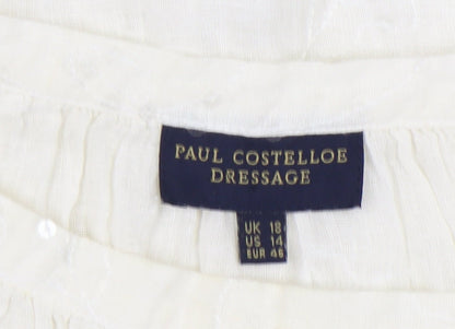 Womens UK Size 18 Paul Costelloe Ivory Tunic Blouse