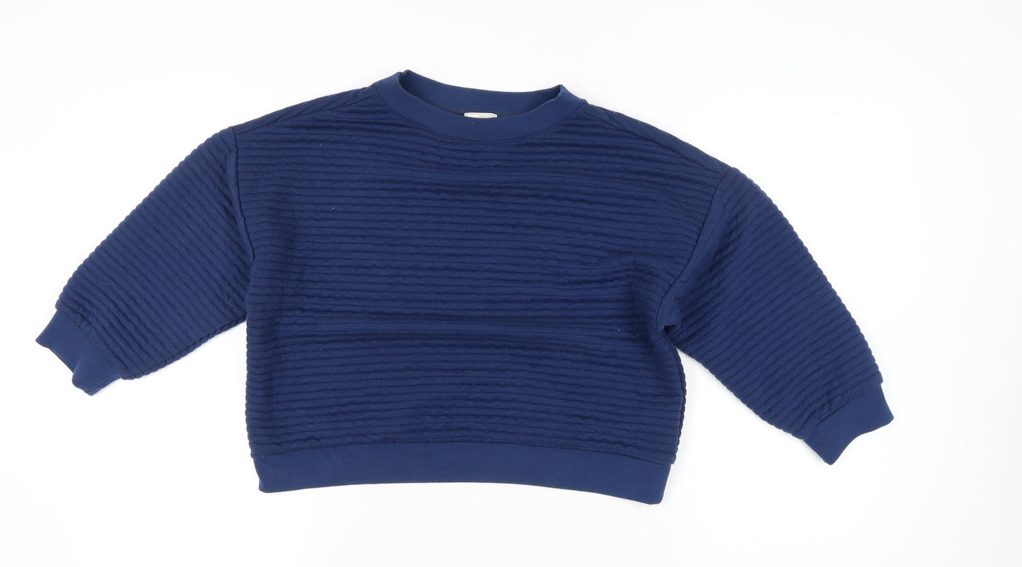 Gap Women’s Blue Textured Pullover Sweatshirt Size M