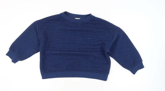 Gap Women’s Blue Textured Pullover Sweatshirt Size M