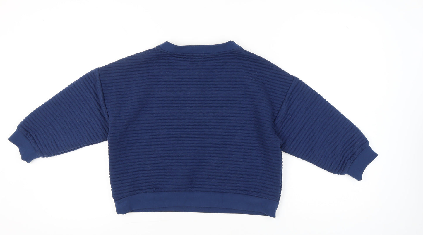 Gap Women’s Blue Textured Pullover Sweatshirt Size M