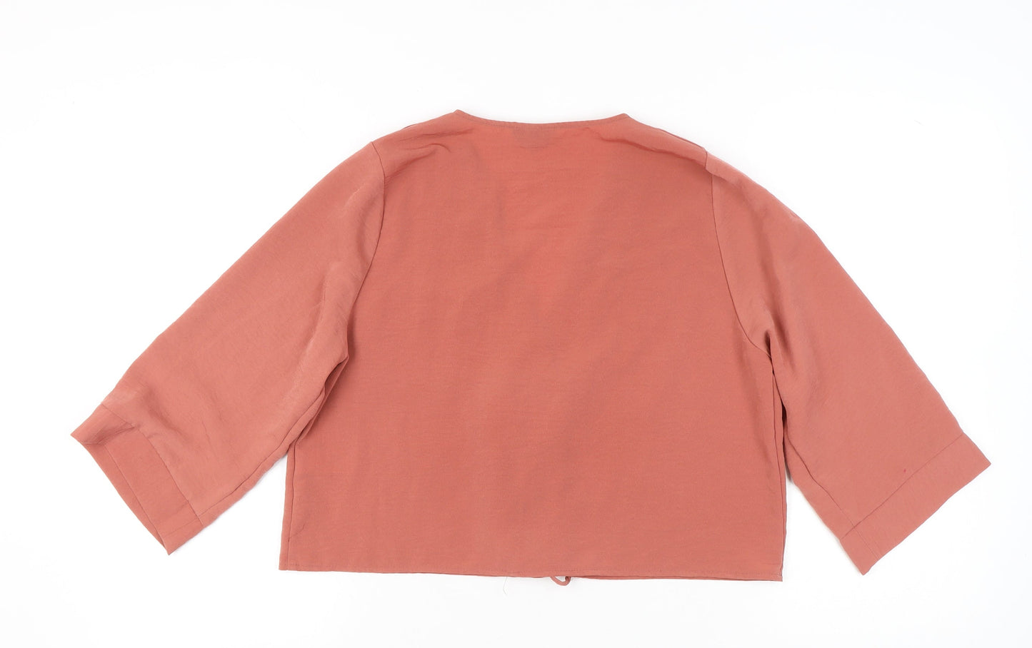 Womens UK Size 10 Topshop Pink Wrap Blouse