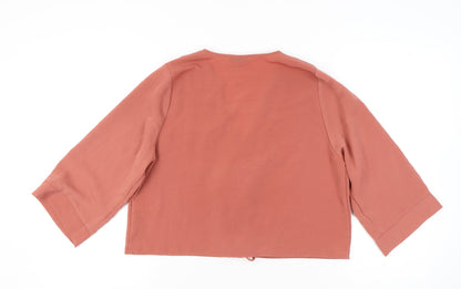 Womens UK Size 10 Topshop Pink Wrap Blouse