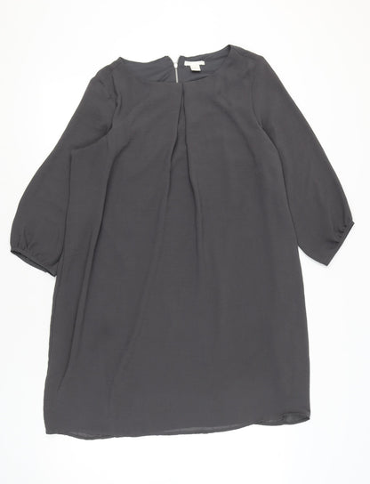 H&M Women’s Grey Size 16 Shift Dress 3/4 Sleeve Knee Length