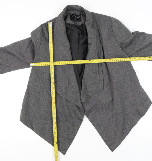 Atmosphere Women Grey Size 12 Shawl Lapel 3/4 Sleeve Blazer Jacket