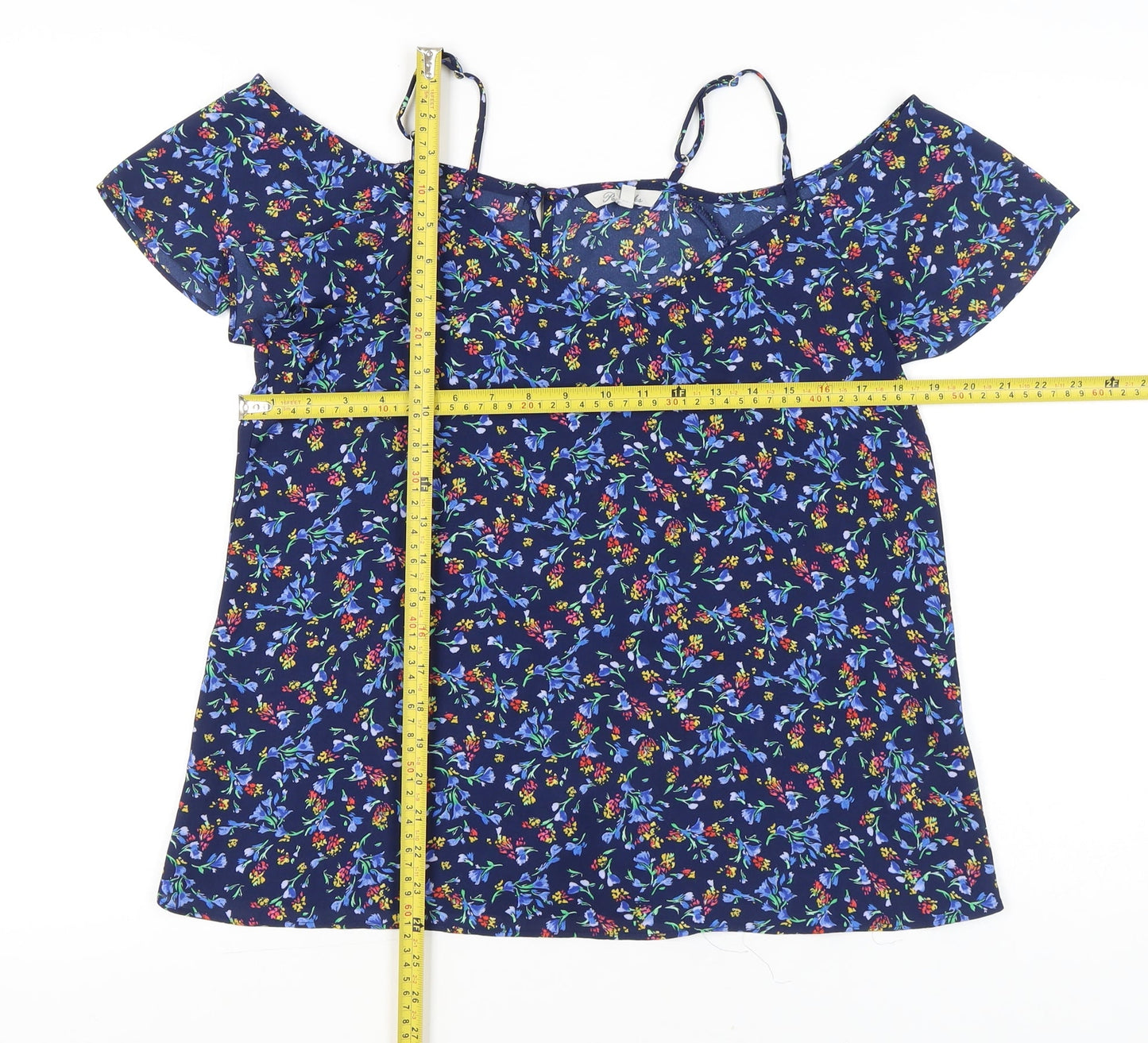 Womens UK Size 12 Peacocks Blue Tunic Blouse