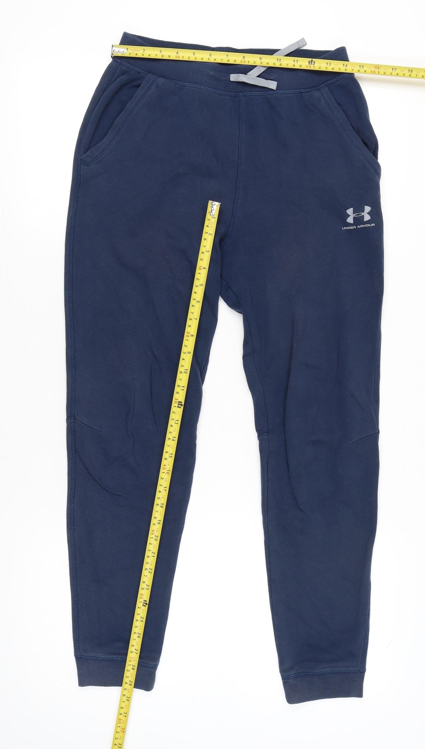 Under Armour Boys Blue XL Jogger Sweatpants Cotton Blend Activewear