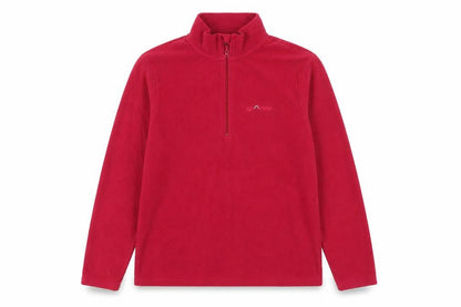 Granite Outdoors Women Red Fleece Pullover Sweatshirt L 1/4 Zip Hiking