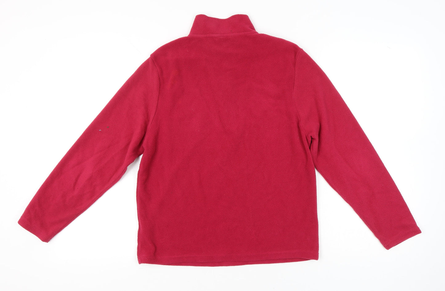 Granite Outdoors Women Red Fleece Pullover Sweatshirt L 1/4 Zip Hiking
