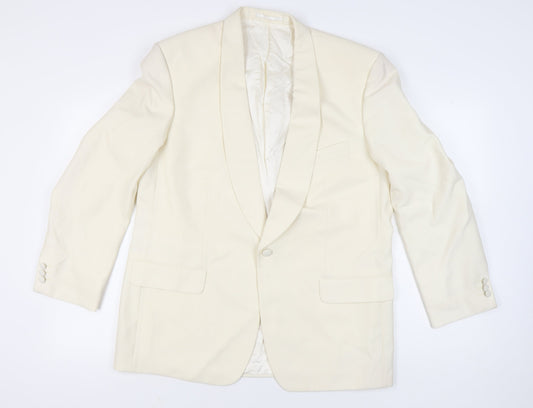 Mens UK Size 44 HR Tailoring Regular Ivory Suit Jacket