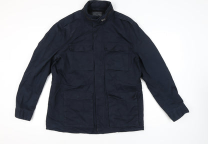 Mens UK Size 54 H&M Blue Military Jacket