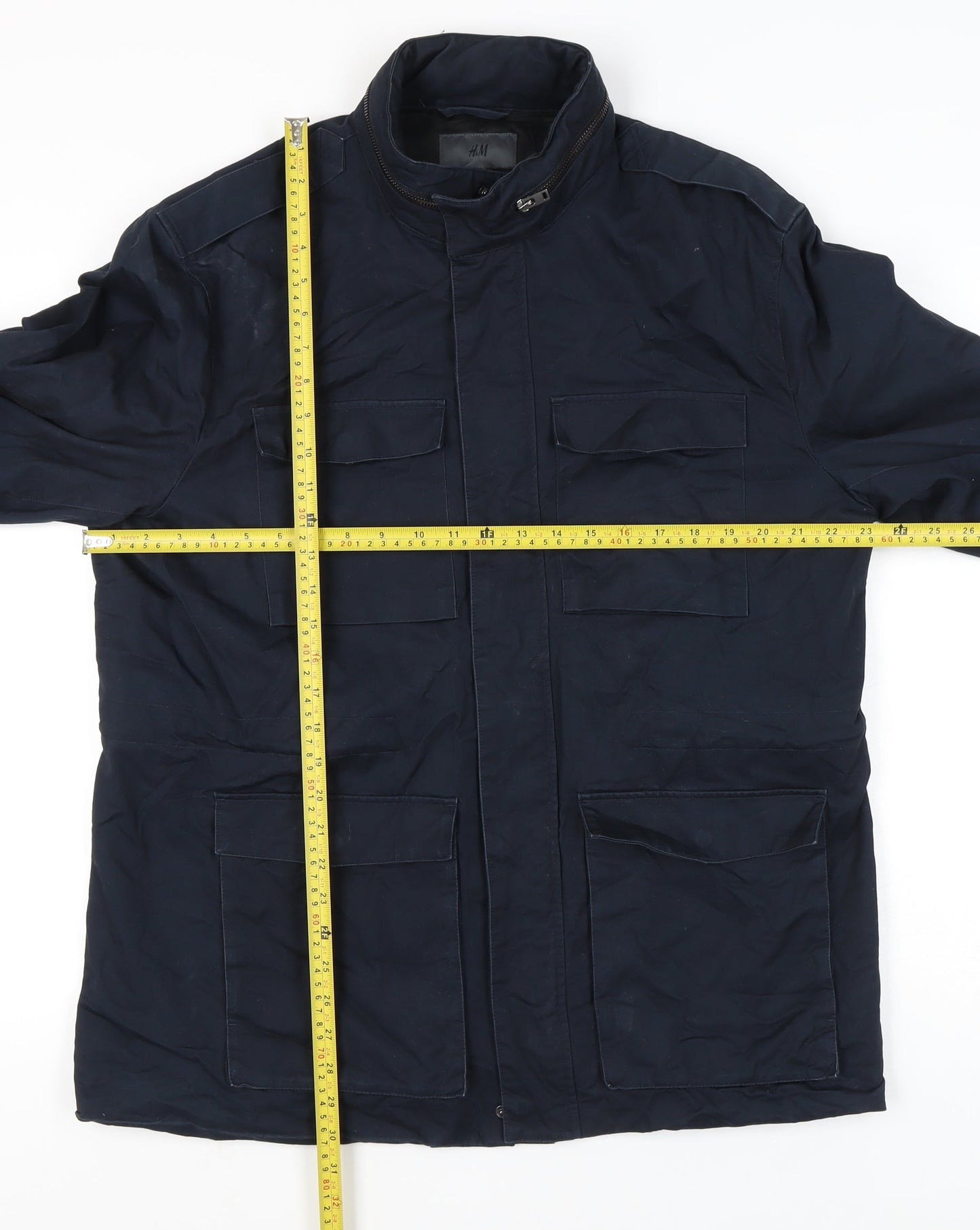 Mens UK Size 54 H&M Blue Military Jacket