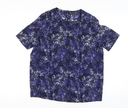 Womens UK Size 12 Marks and Spencer Blue Basic Blouse