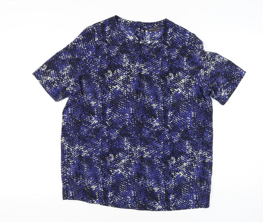 Womens UK Size 12 Marks and Spencer Blue Basic Blouse