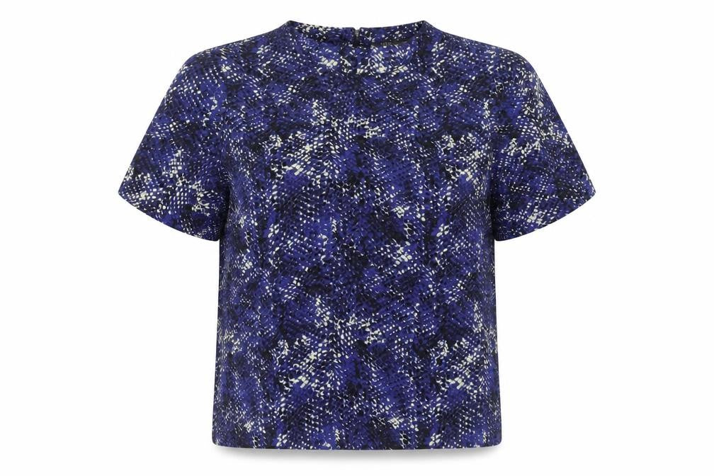 Womens UK Size 12 Marks and Spencer Blue Basic Blouse