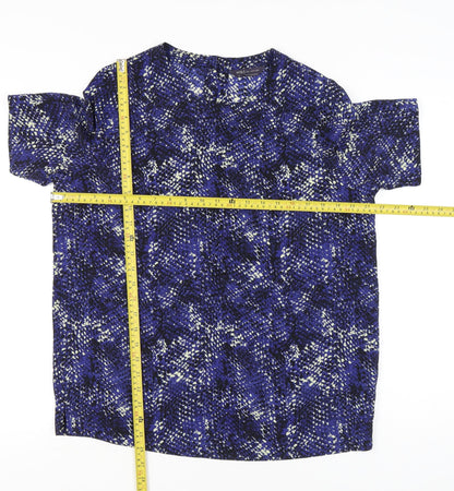 Womens UK Size 12 Marks and Spencer Blue Basic Blouse