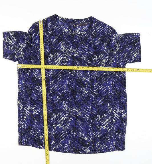 Womens UK Size 12 Marks and Spencer Blue Basic Blouse