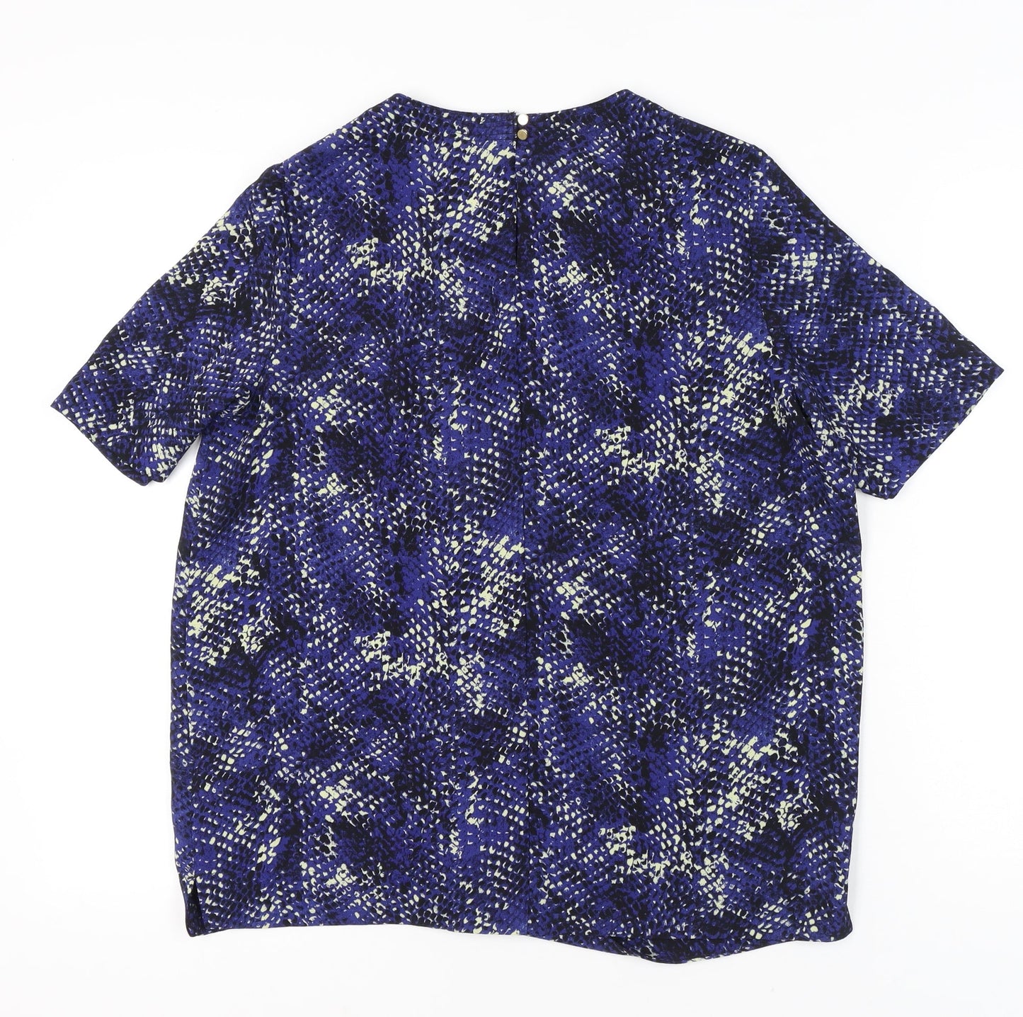 Womens UK Size 12 Marks and Spencer Blue Basic Blouse