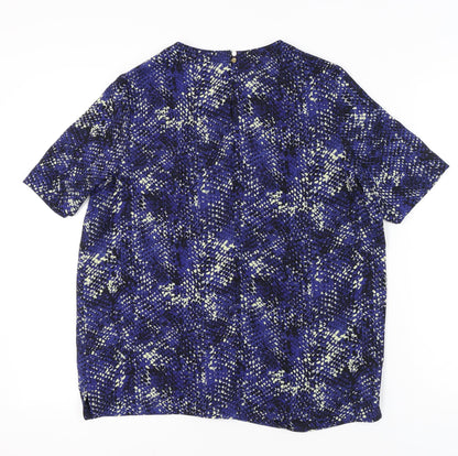 Womens UK Size 12 Marks and Spencer Blue Basic Blouse