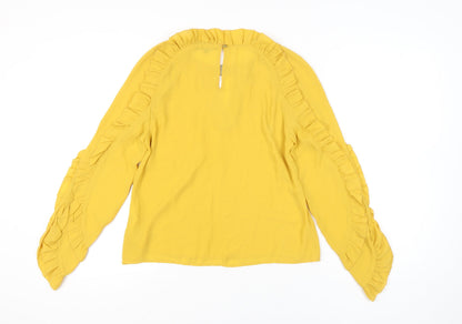 Womens UK Size 10 BiBA Yellow Tunic Blouse