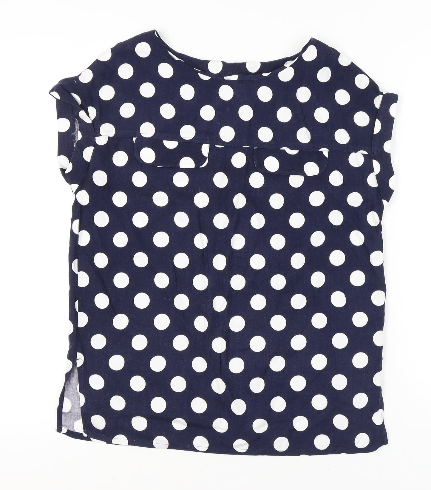 Womens UK Size 8 NEXT Blue Basic Blouse