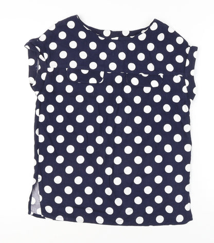 Womens UK Size 8 NEXT Blue Basic Blouse