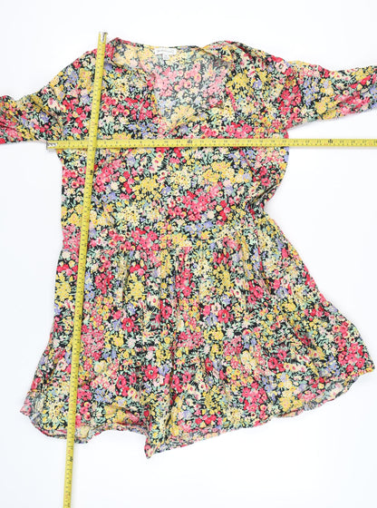 Warehouse Women’s Multicoloured Floral Skater Dress Size 10