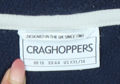 Craghoppers Womens Blue Fleece Pullover Sweatshirt Size 18 UK Hiking