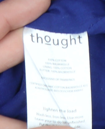 Womens UK Size 12 Thought Blue Tunic Blouse