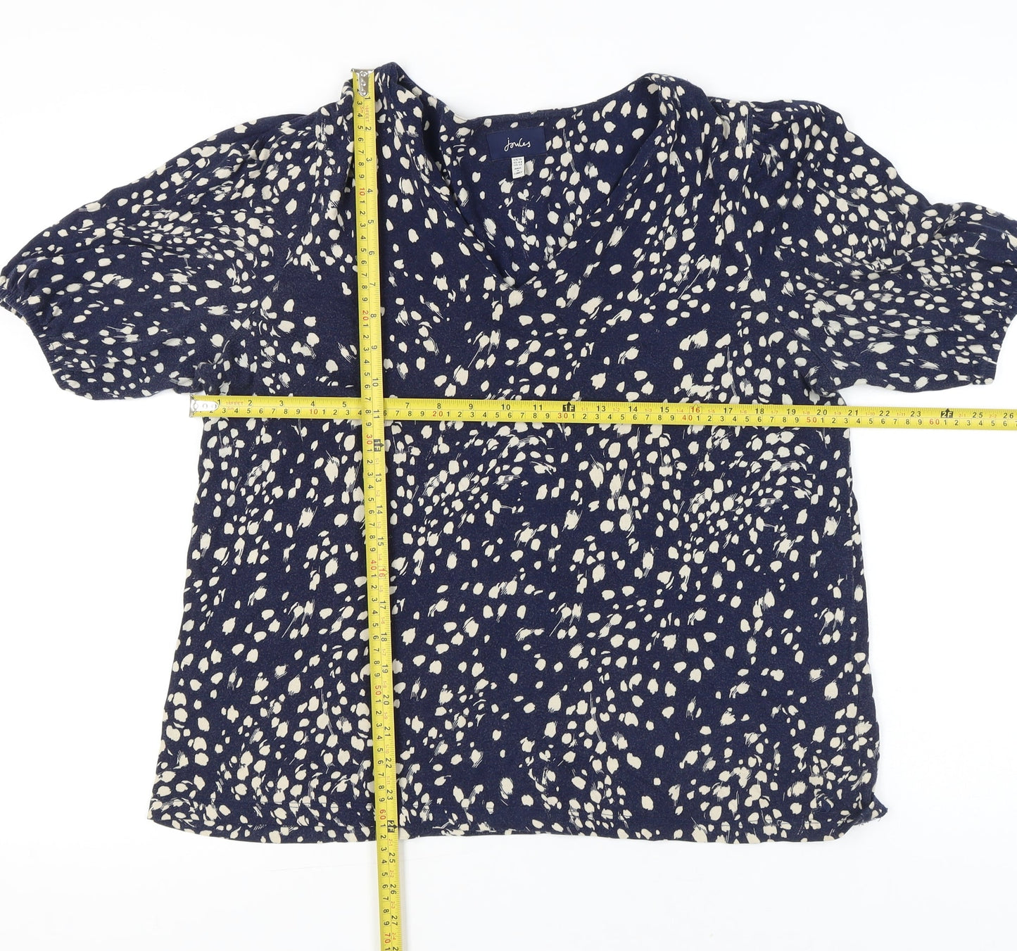 Womens UK Size 16 Joules Blue Tunic Blouse