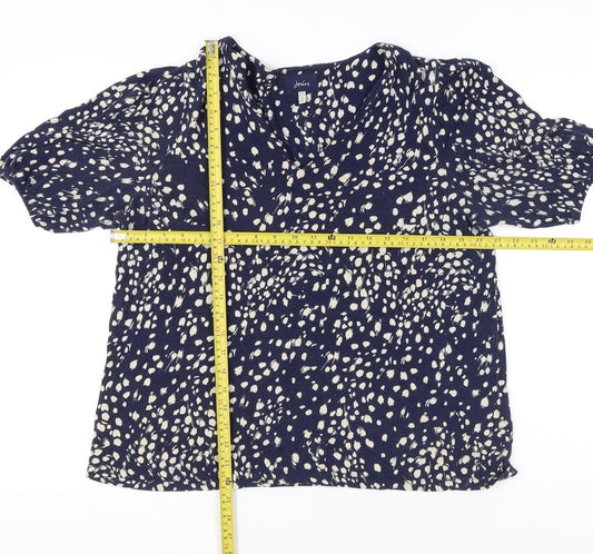 Womens UK Size 16 Joules Blue Tunic Blouse