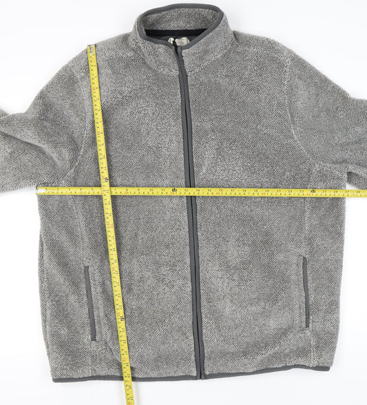 George Men’s Grey 3XL 51-53" Fleece Full Zip Jacket with Pockets
