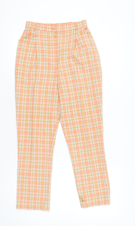 Alice Collins Womens Multicoloured Plaid Cotton Trousers Size 10