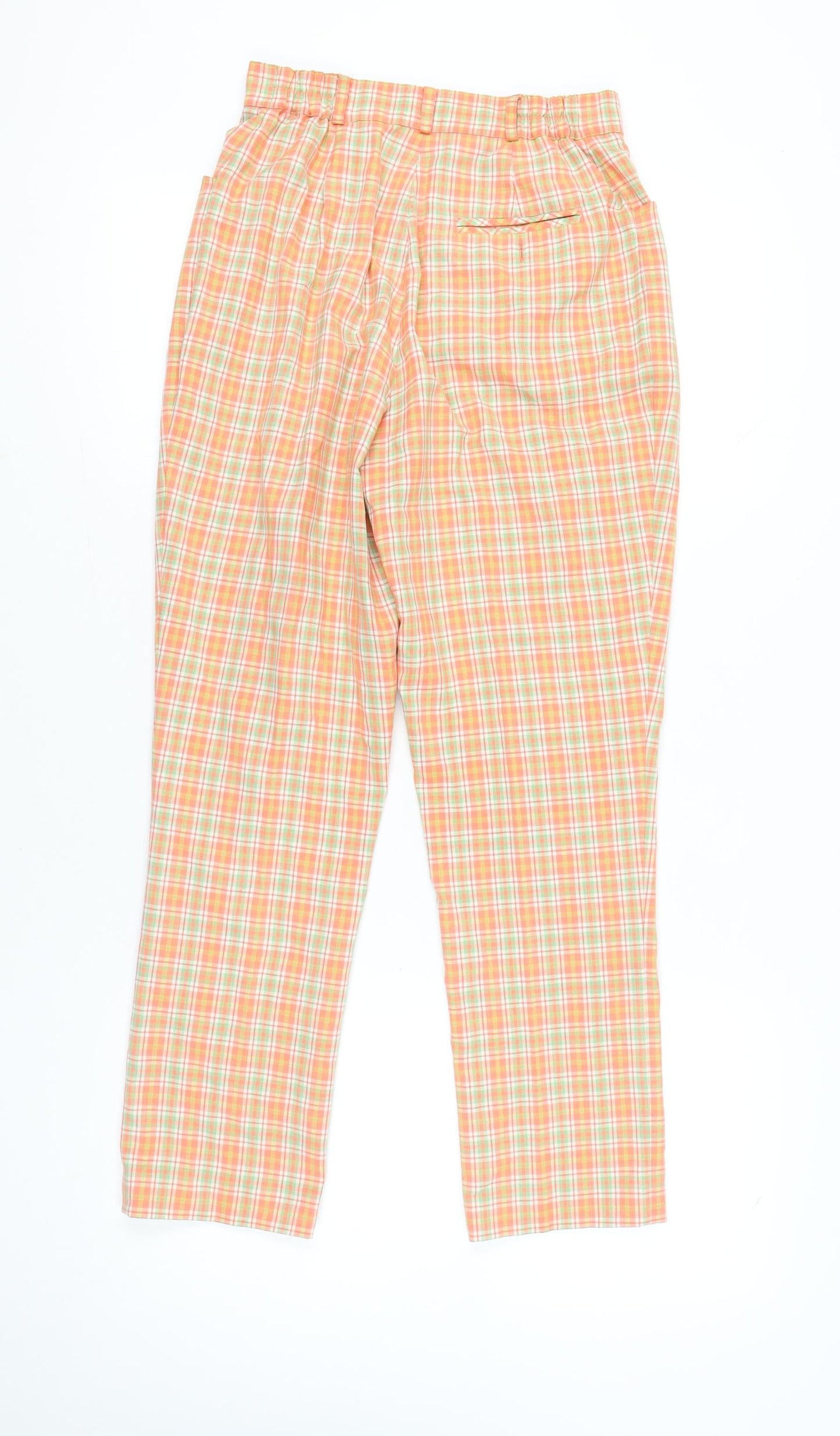 Alice Collins Womens Multicoloured Plaid Cotton Trousers Size 10