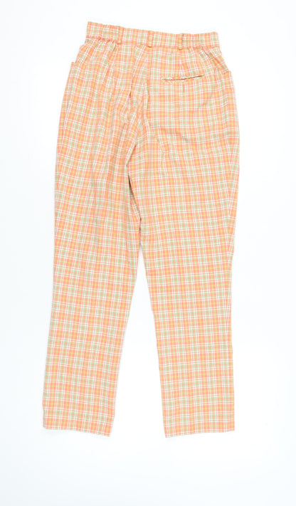 Alice Collins Womens Multicoloured Plaid Cotton Trousers Size 10