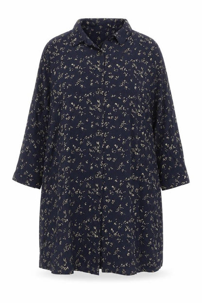 Hush Womens Blue Floral Nightshirt Size 12 Viscose Blend