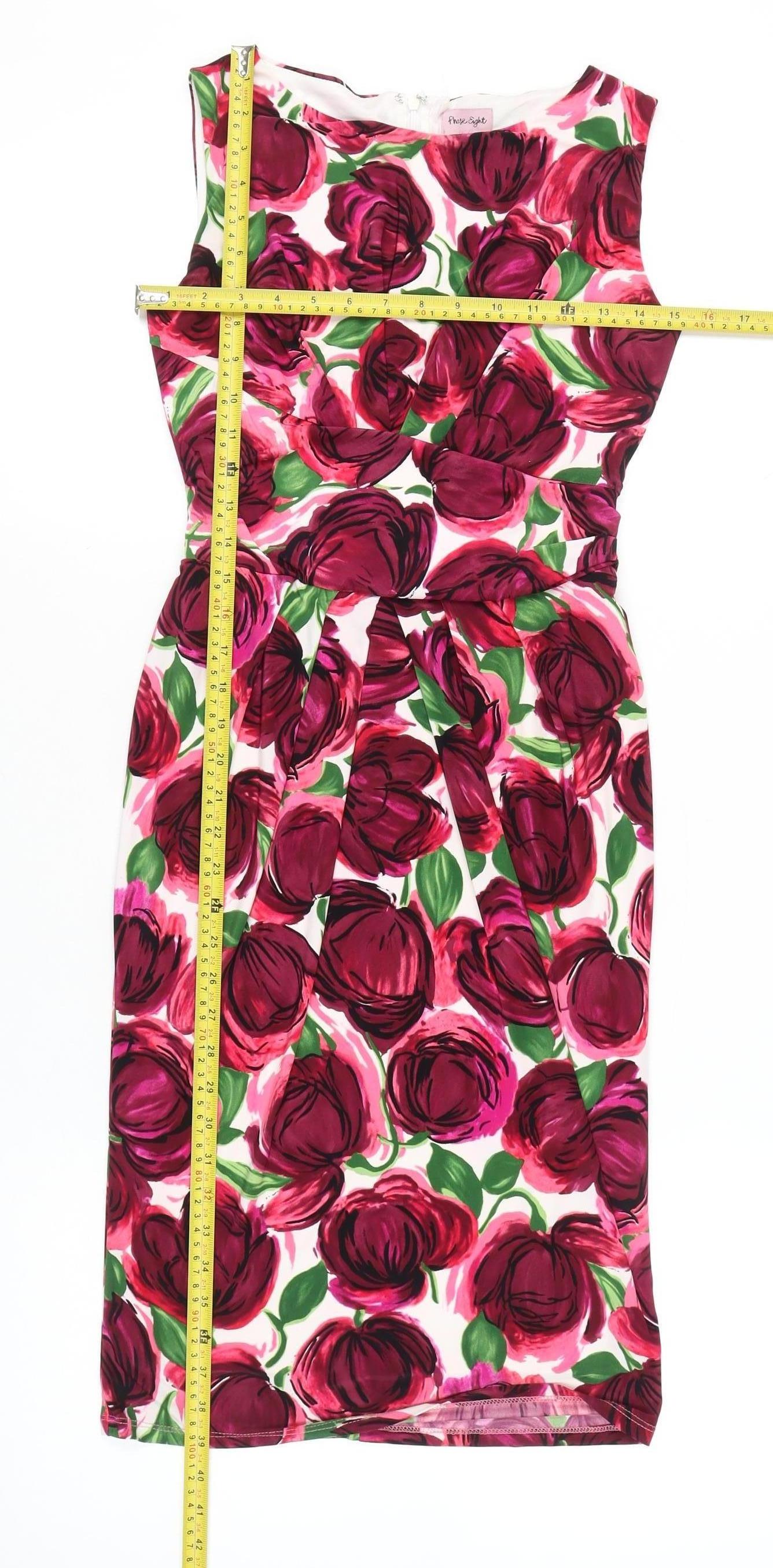 Phase Eight Women’s Multicoloured Floral Sheath Dress Size 8