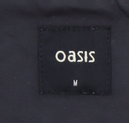 Womens UK Size M Oasis Black Parka Coat
