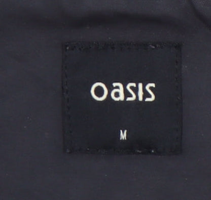Womens UK Size M Oasis Black Parka Coat